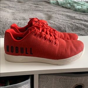 Red heathered Nobull Trainers W 8 / M 6.5 GUC